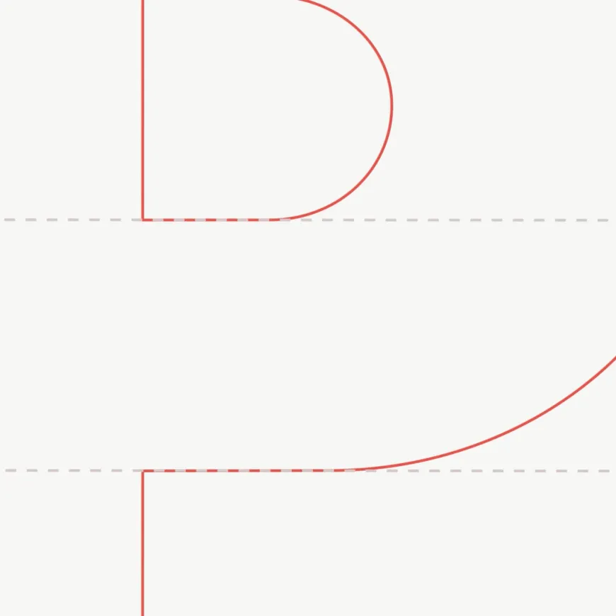 Close up of the line work of Propp logo