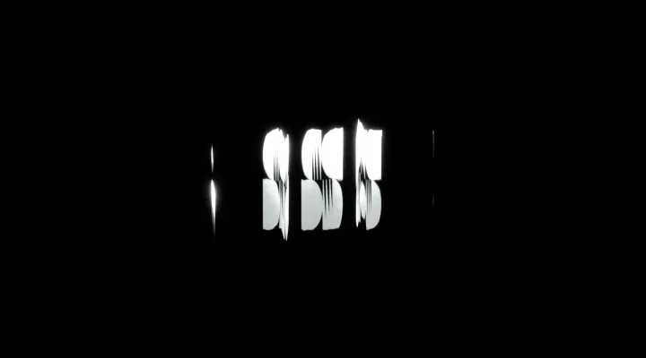 Abstract white light pattern on a black background