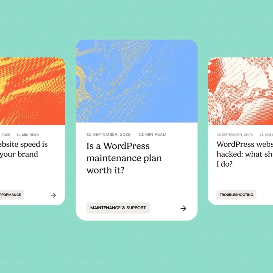 Upkeep insights article components overlayed across a teal background colour.