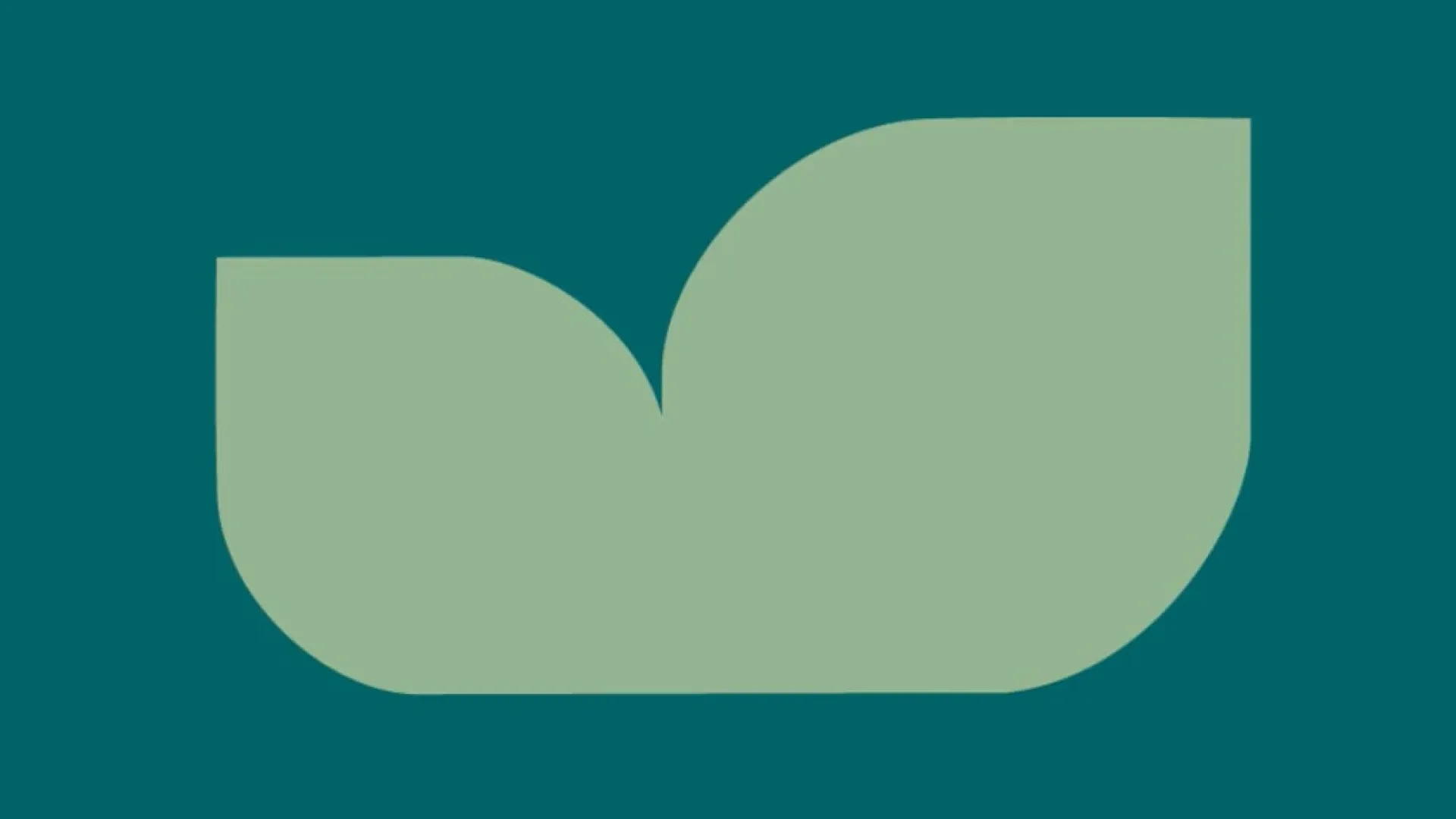 a green leaf logo on a deeper green backgroud