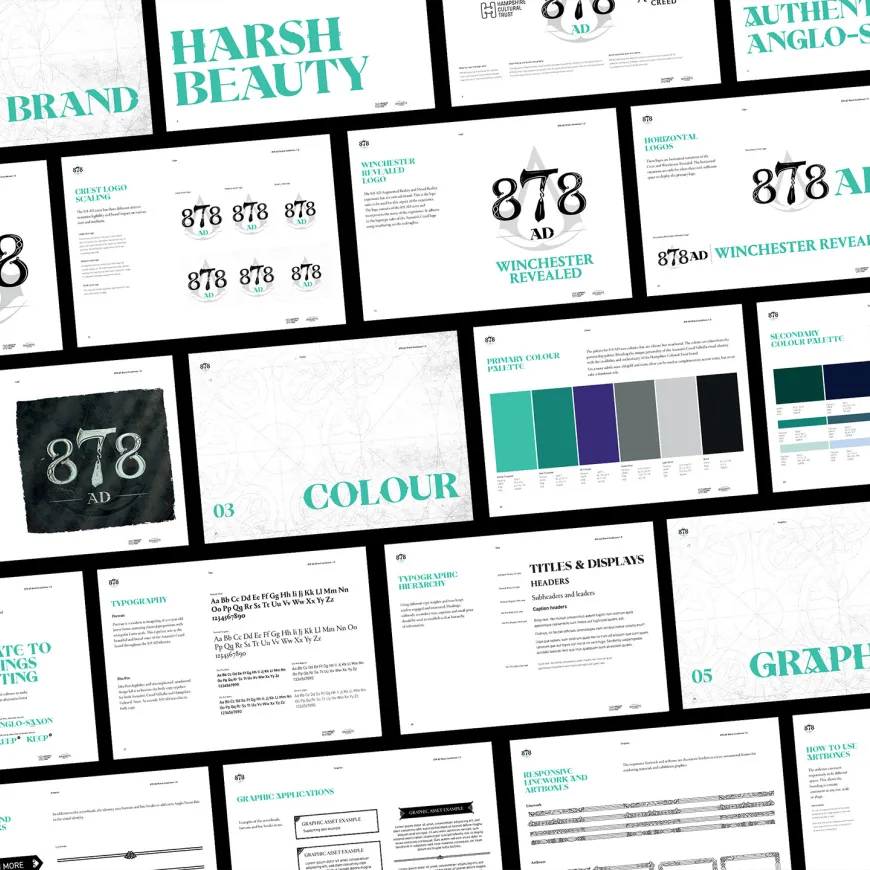 multiple white cards featuring branding rom 878ad