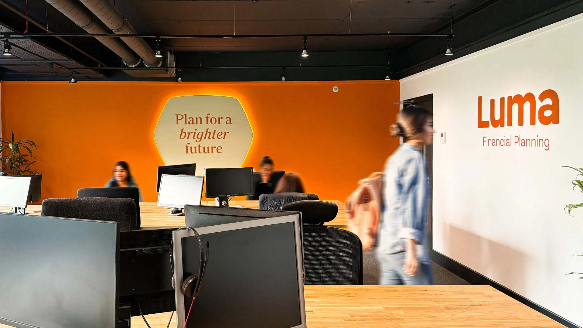 people using an office