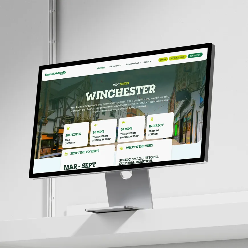 a computer monitor showing a winchester web page